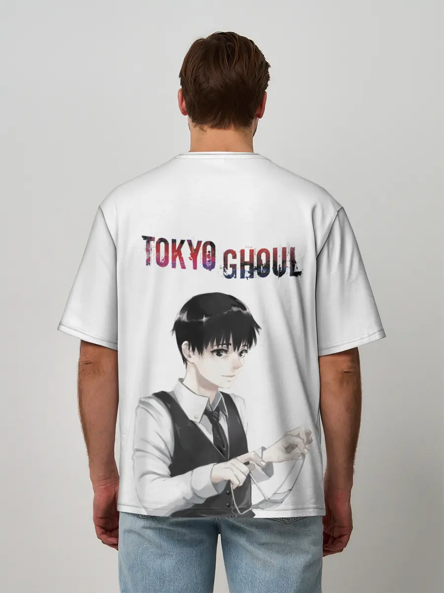 Мужская футболка оверсайз / Kaneki Ken в профиль