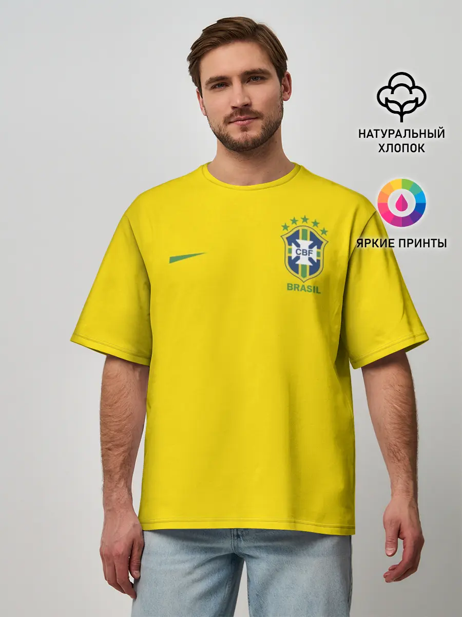 Мужская футболка оверсайз / Сборная Бразилии
