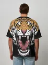 Мужская футболка оверсайз / Оскал амурского тигра