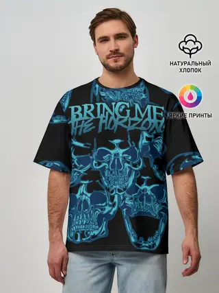 Мужская футболка оверсайз / Bring Me the Horizon