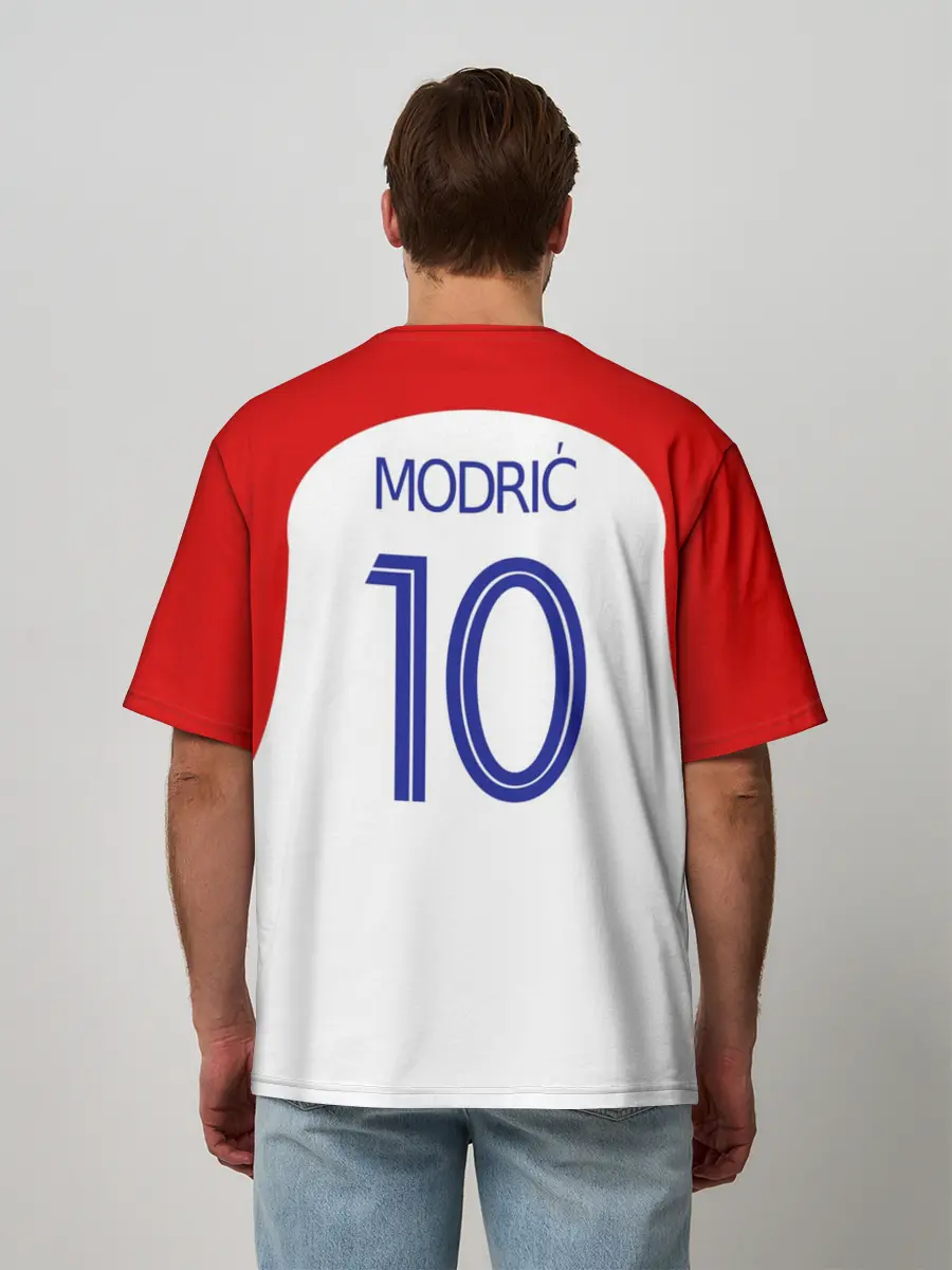 Мужская футболка оверсайз / Модрич Хорватия