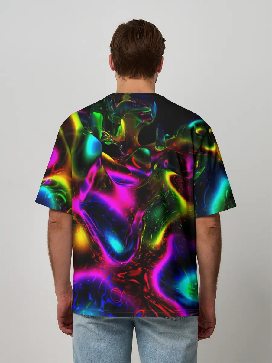 Мужская футболка оверсайз / В НЕОНЕ