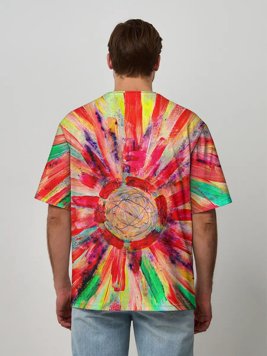 Мужская футболка оверсайз / Освобождение от 3D