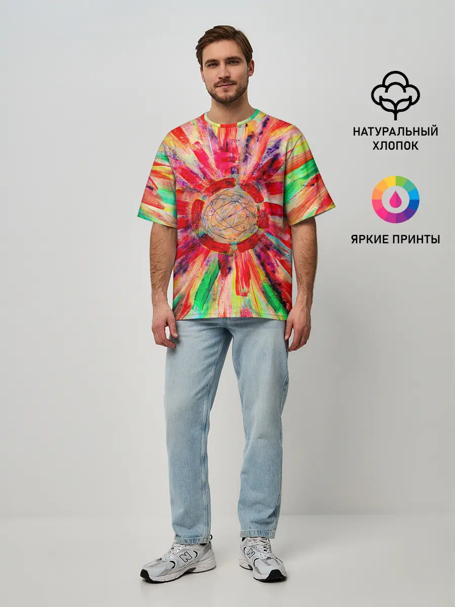 Мужская футболка оверсайз / Освобождение от 3D