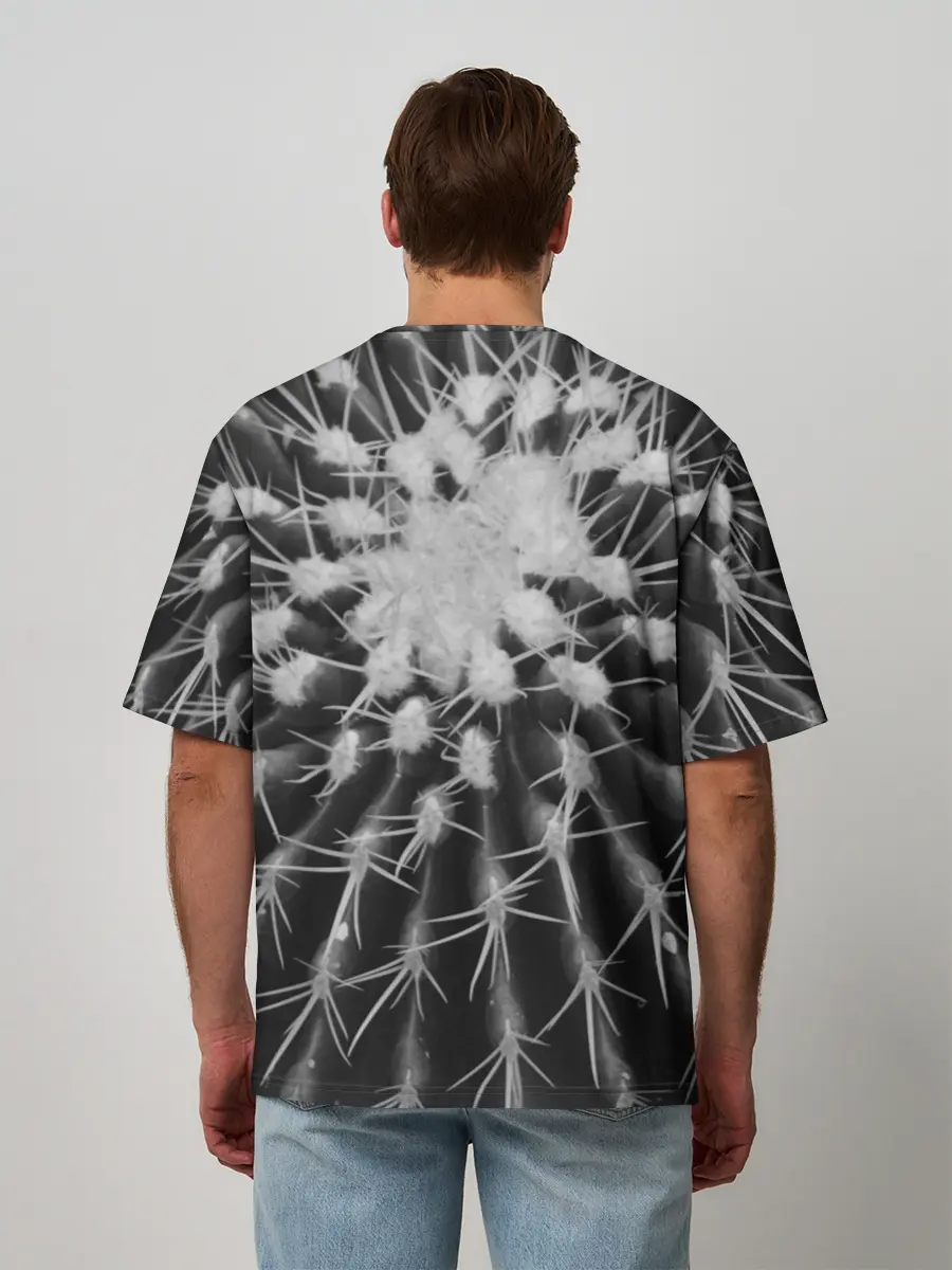 Мужская футболка оверсайз / Кактусовый