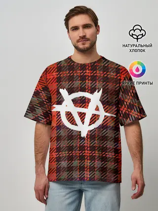 Мужская футболка оверсайз / Анархия | Anarchy