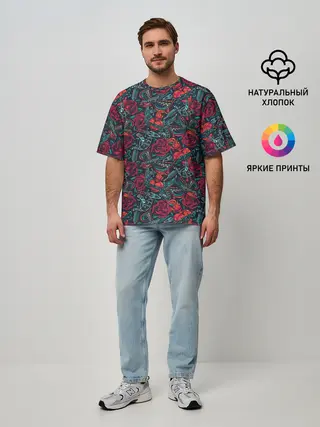 Мужская футболка оверсайз / Тату мастер