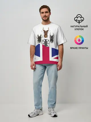 Мужская футболка оверсайз / Жуки