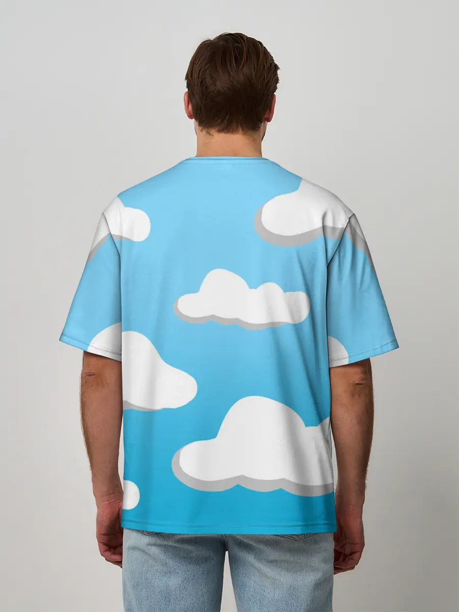 Мужская футболка оверсайз / Небо