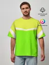 Мужская футболка оверсайз / Угол зеленый