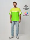 Мужская футболка оверсайз / Угол зеленый