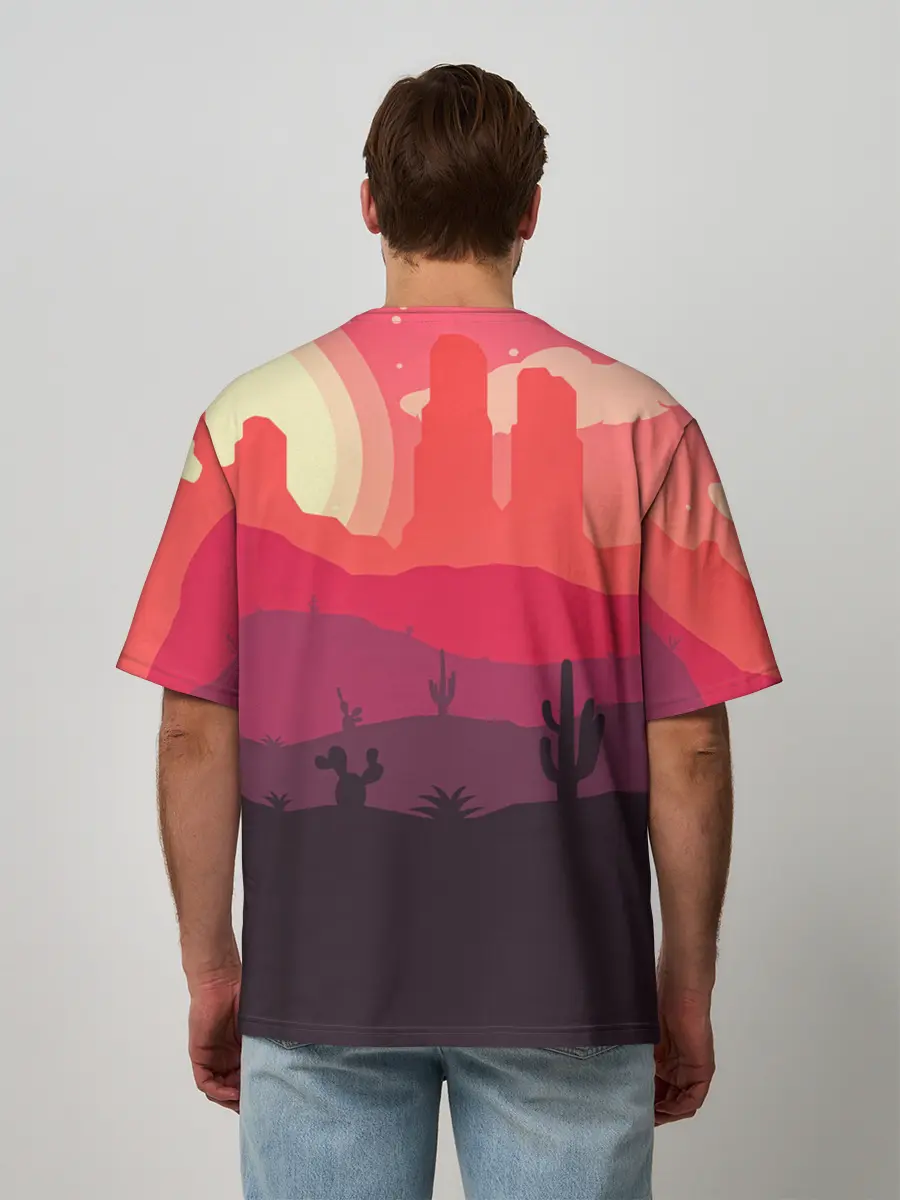 Мужская футболка оверсайз / Пустыня