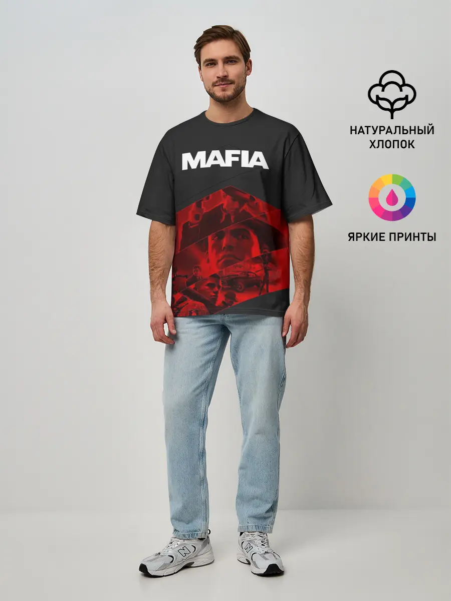 Мужская футболка оверсайз / Mafia