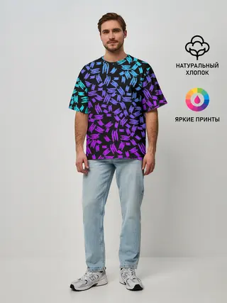 Мужская футболка оверсайз / PATTERN MONSTER ENERGY