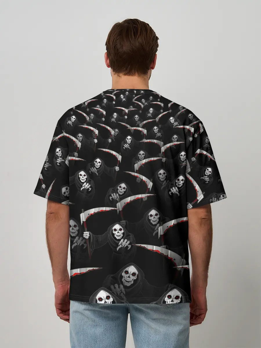 Мужская футболка оверсайз / Жнецы идут