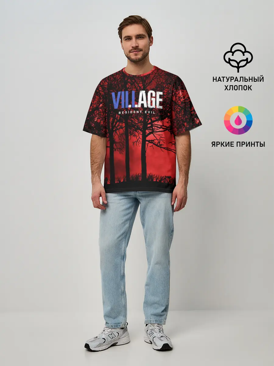 Мужская футболка оверсайз / Resident Evil Village