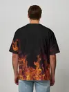 Мужская футболка оверсайз / Артём огонь мужик