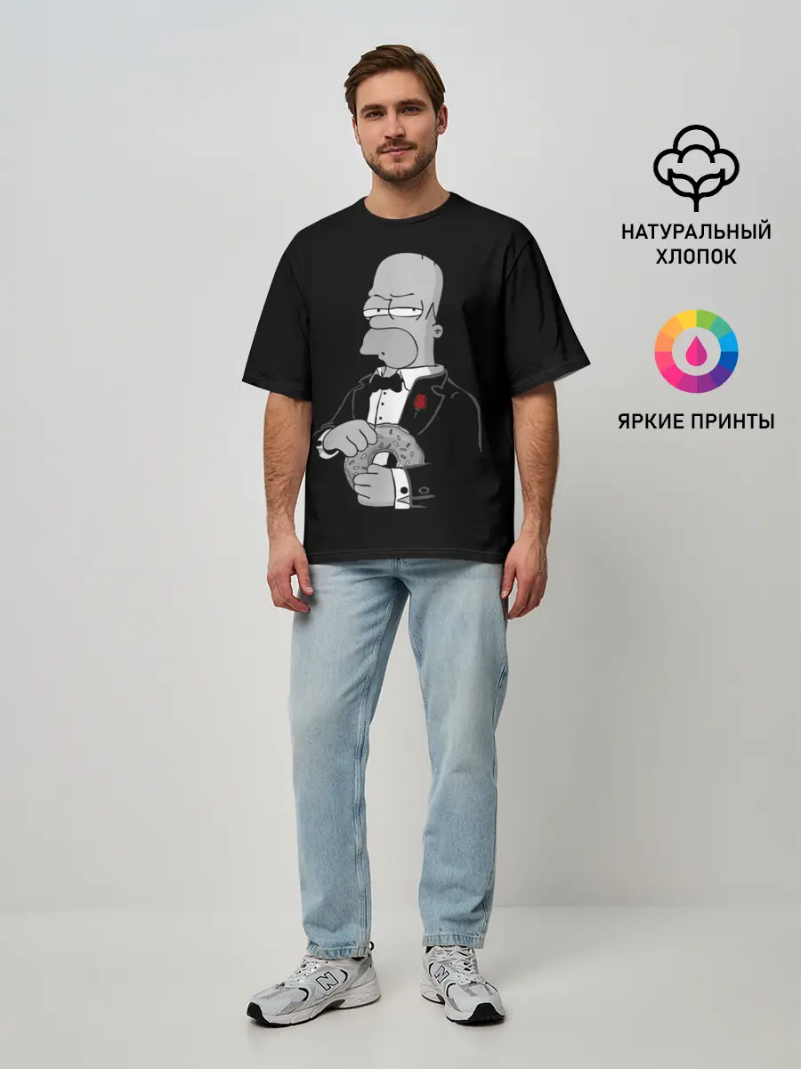 Мужская футболка оверсайз / Гомер