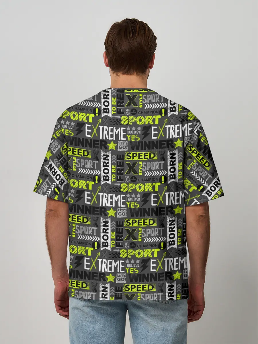 Мужская футболка оверсайз / Экстремальный Спорт