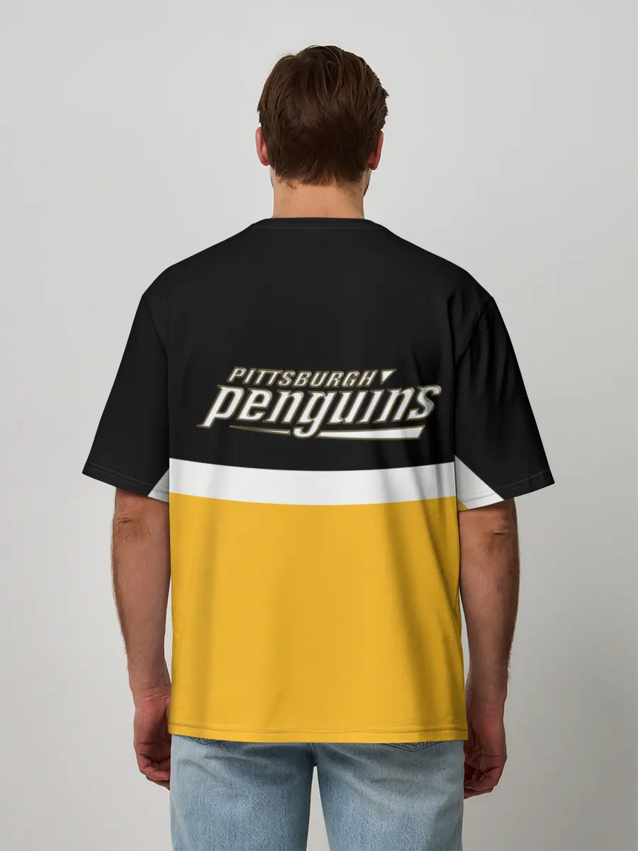 Мужская футболка оверсайз / Питтсбург Пингвинз НХЛ