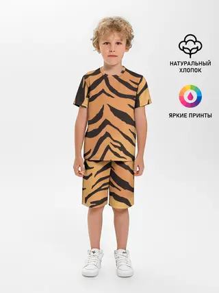 Детская пижама с шортами / Тигриный камуфляж