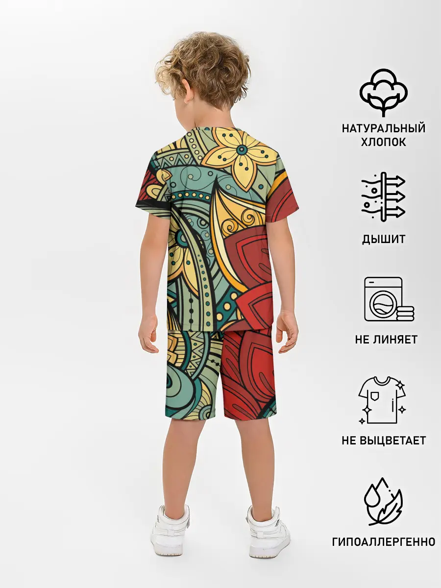 Детская пижама с шортами / ЯрКие ЦветЫ