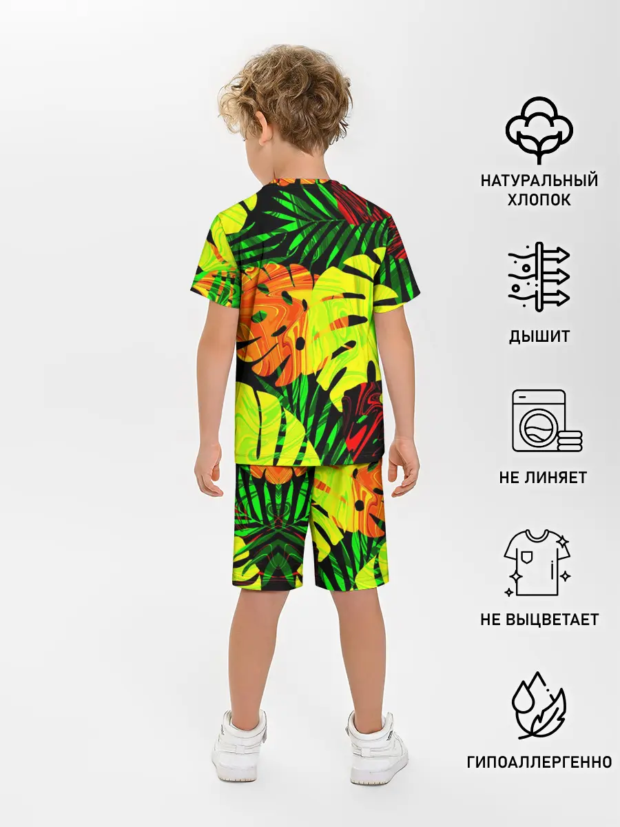 Детская пижама с шортами / ЛИСТЬЯ