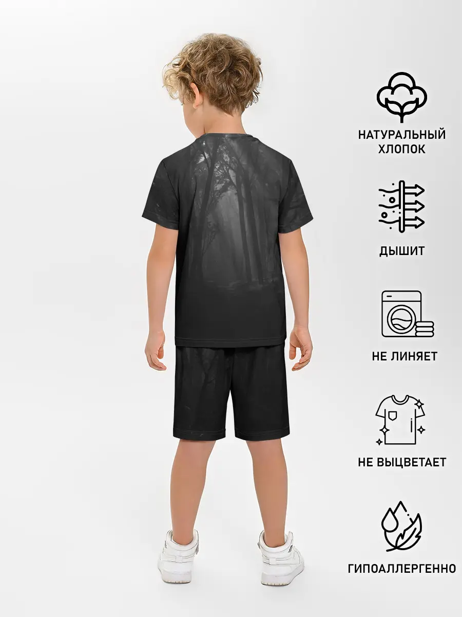 Детская пижама с шортами / Ghost of Tsushima | Темный лес