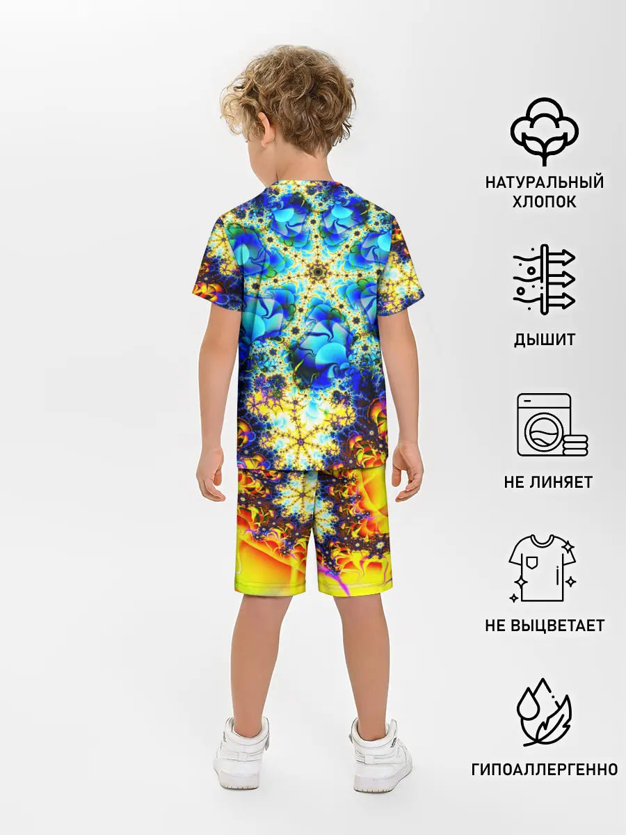 Детская пижама с шортами / ИЛЛЮЗИЯ ФРАКТАЛОВ