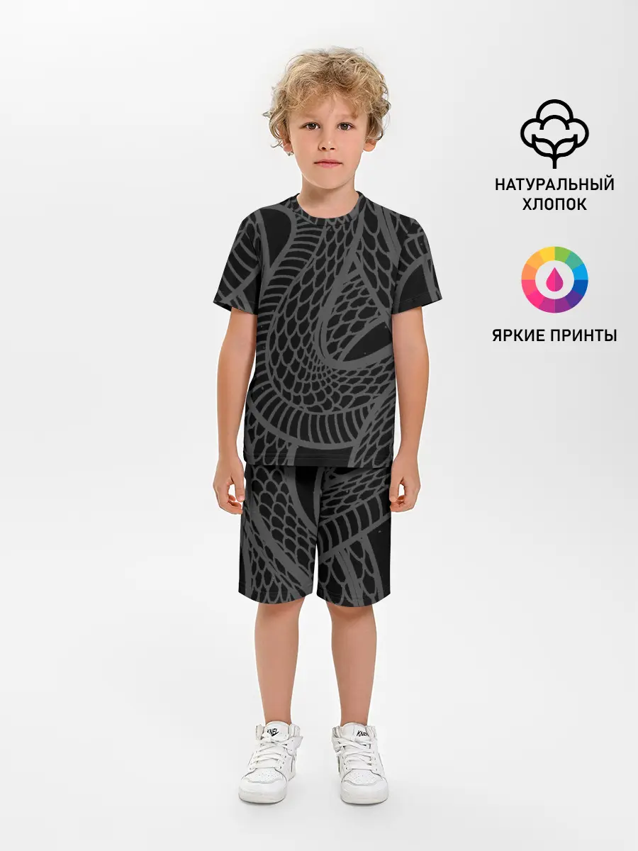 Детская пижама с шортами / Змеиная шкура