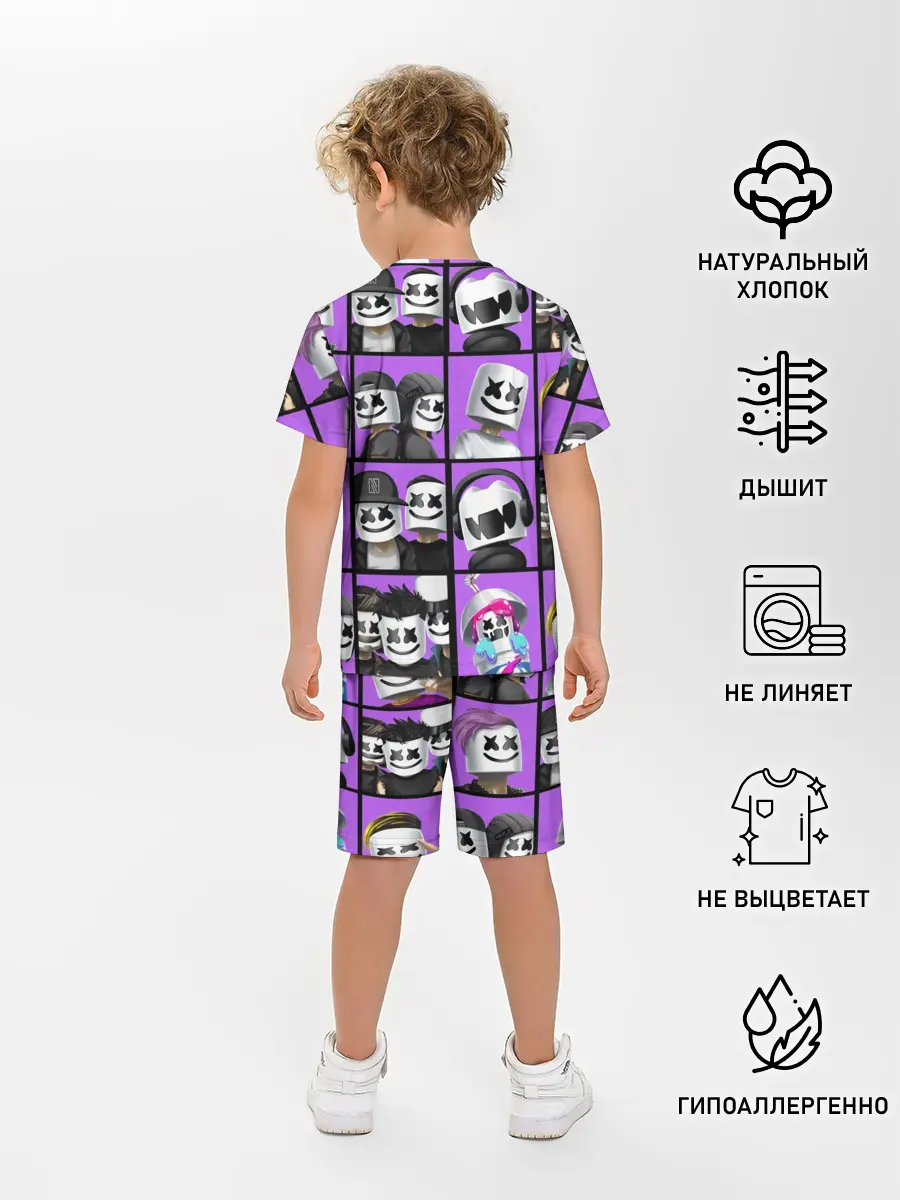 Детская пижама с шортами / Marshmello Style