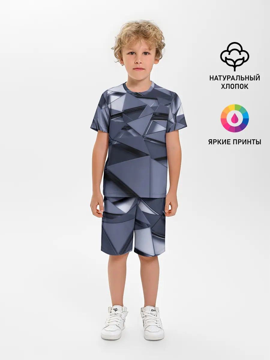 Детская пижама с шортами / Metalic geometry
