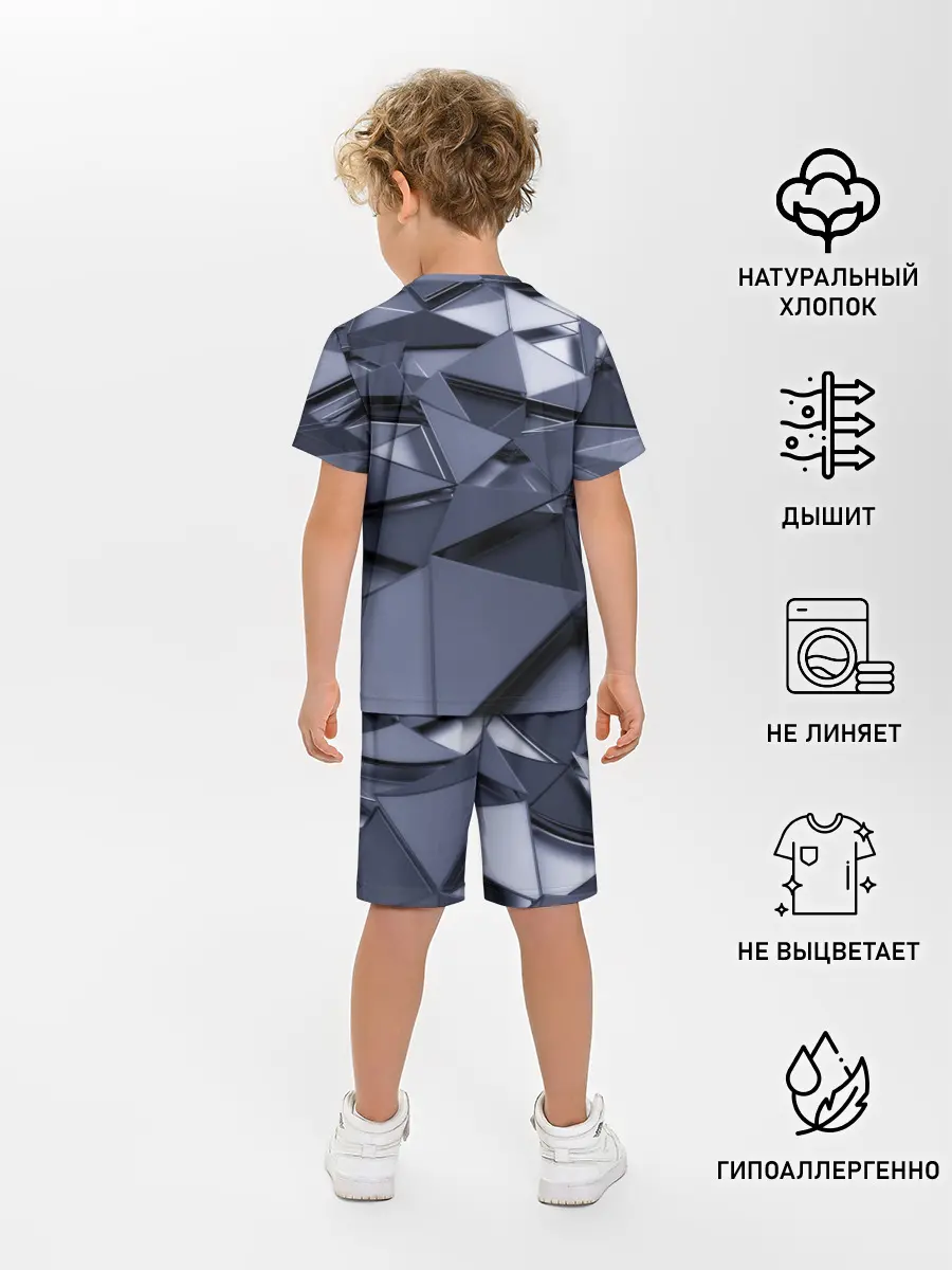 Детская пижама с шортами / Metalic geometry