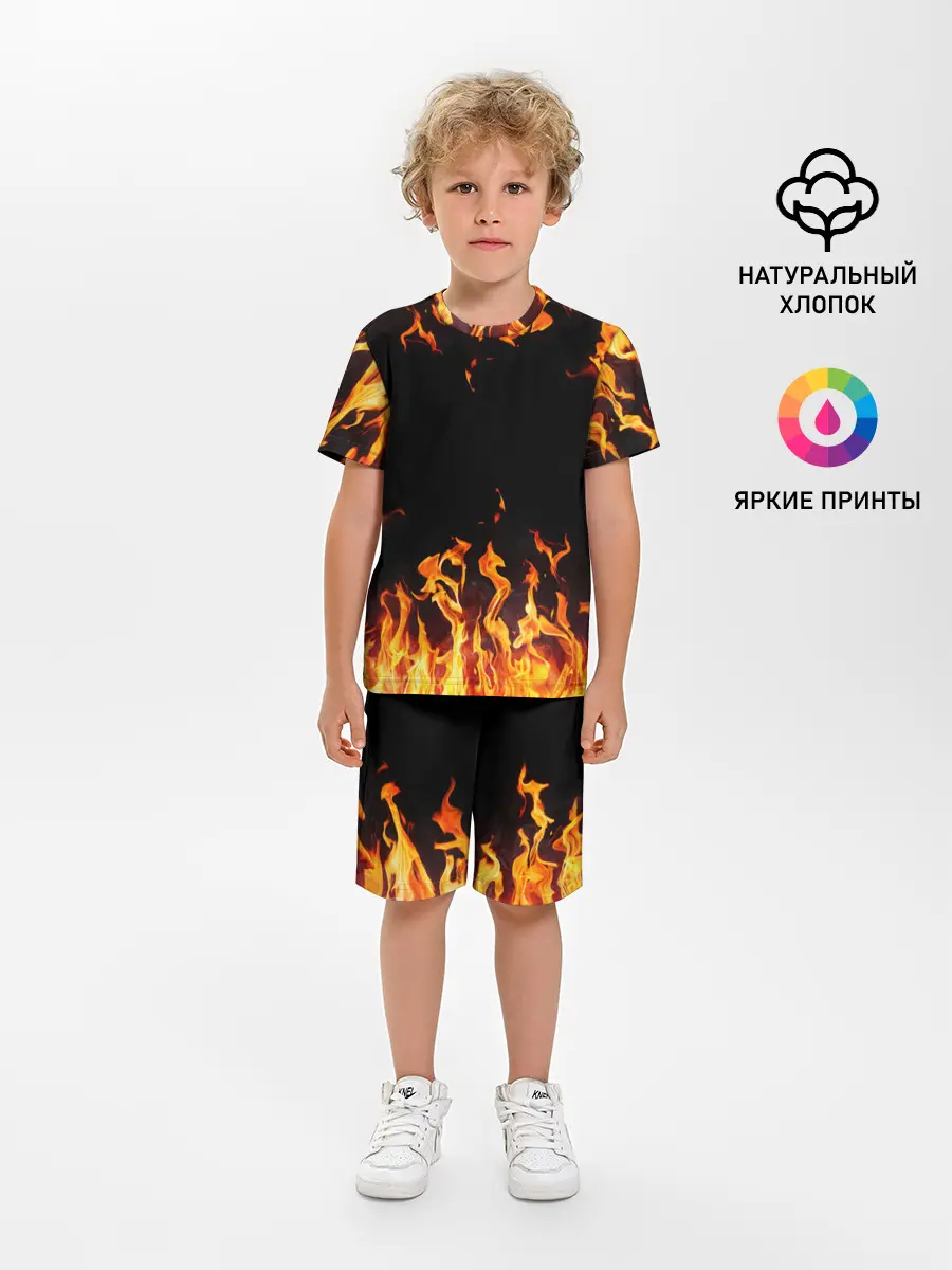 Детская пижама с шортами / FIRE | ОГОНЬ