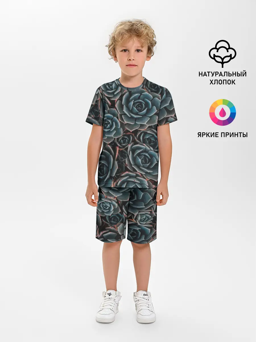 Детская пижама с шортами / ЦВЕТЫ РОЗЫ | STEEL ROSES