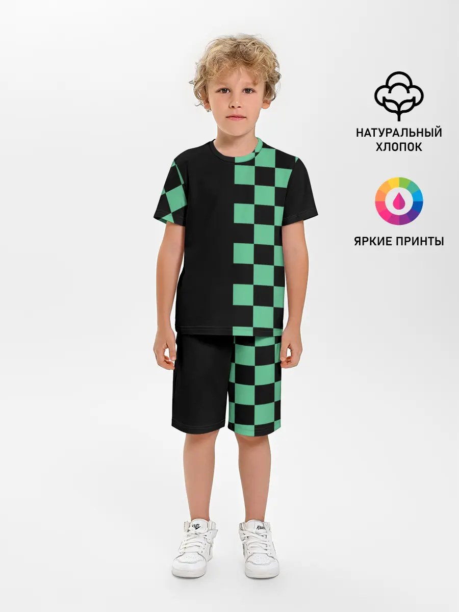 Детская пижама с шортами / КОСТЮМ TANJIRO KAMADO | ТАНДЖИРО