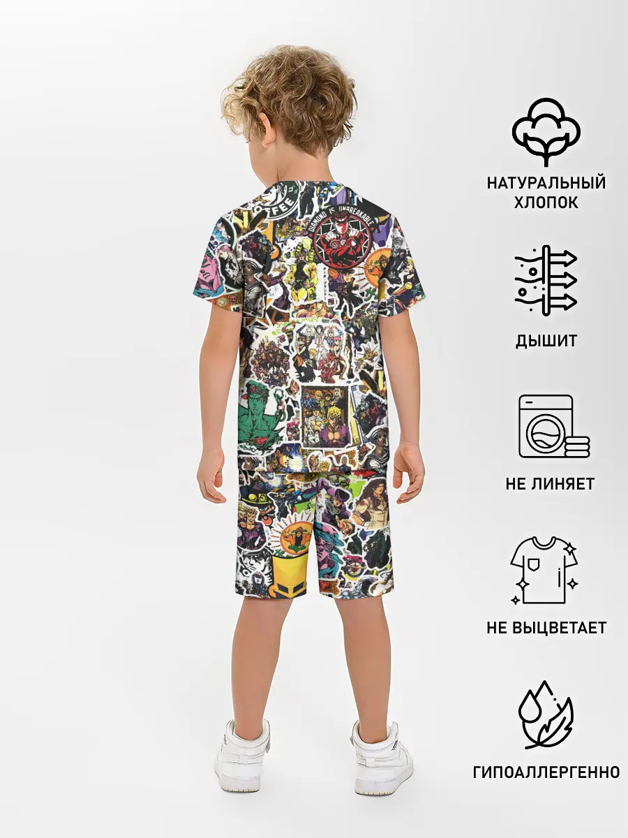 Детская пижама с шортами / JoJo’s Sticker Bombing