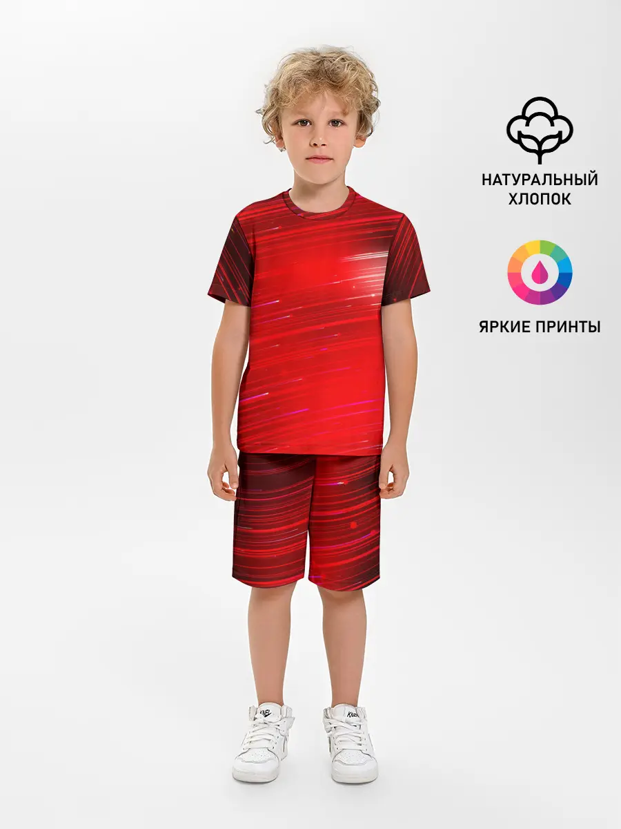 Детская пижама с шортами / Красный свет