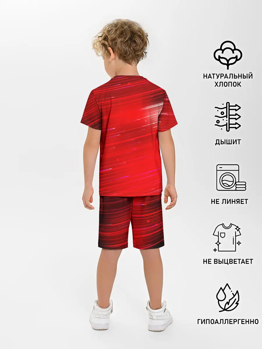 Детская пижама с шортами / Красный свет