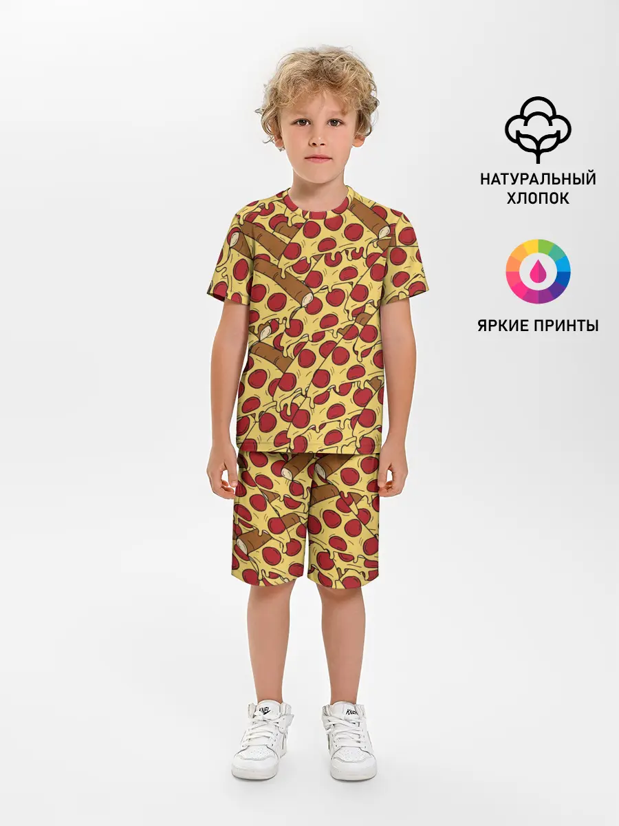 Детская пижама с шортами / Pizza