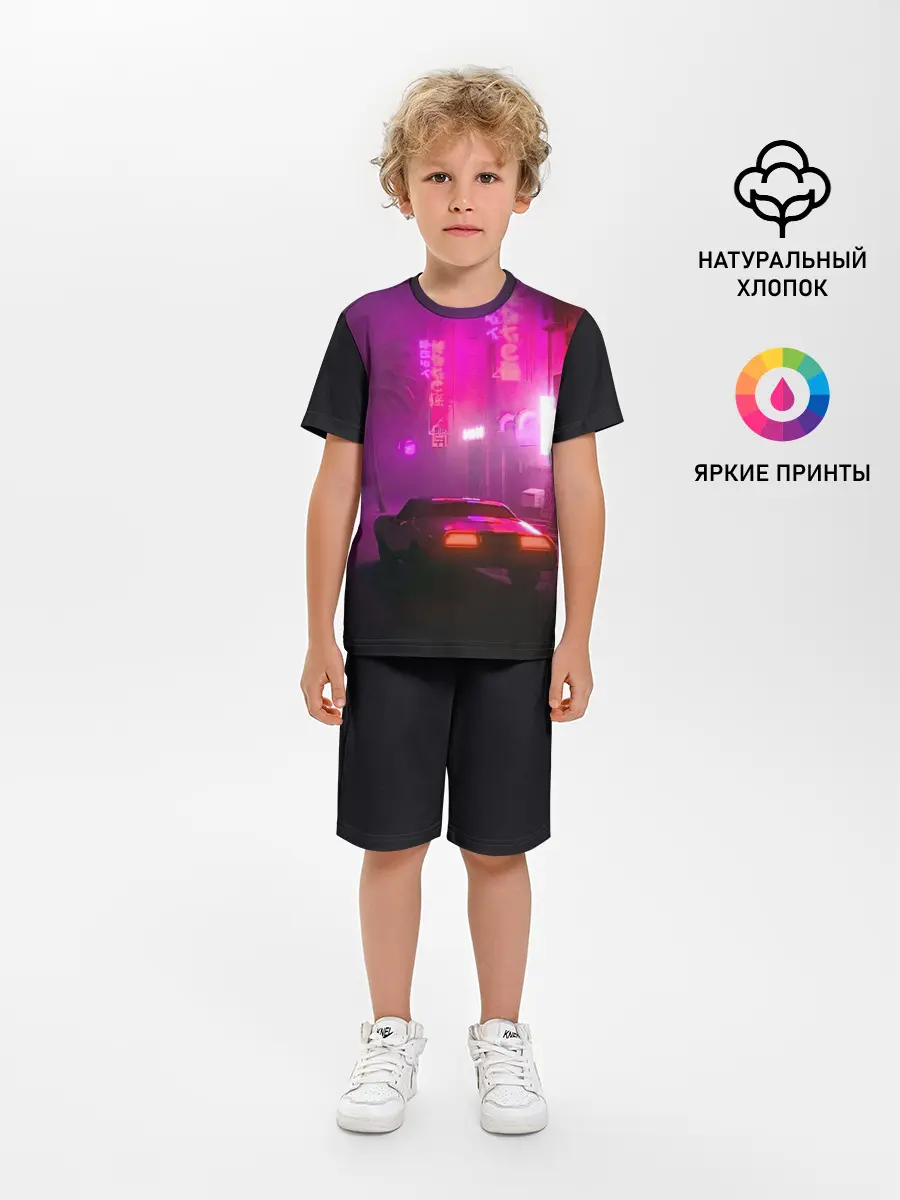 Детская пижама с шортами / НЕОНОВЫЙ ГОРОД | NEON CITY