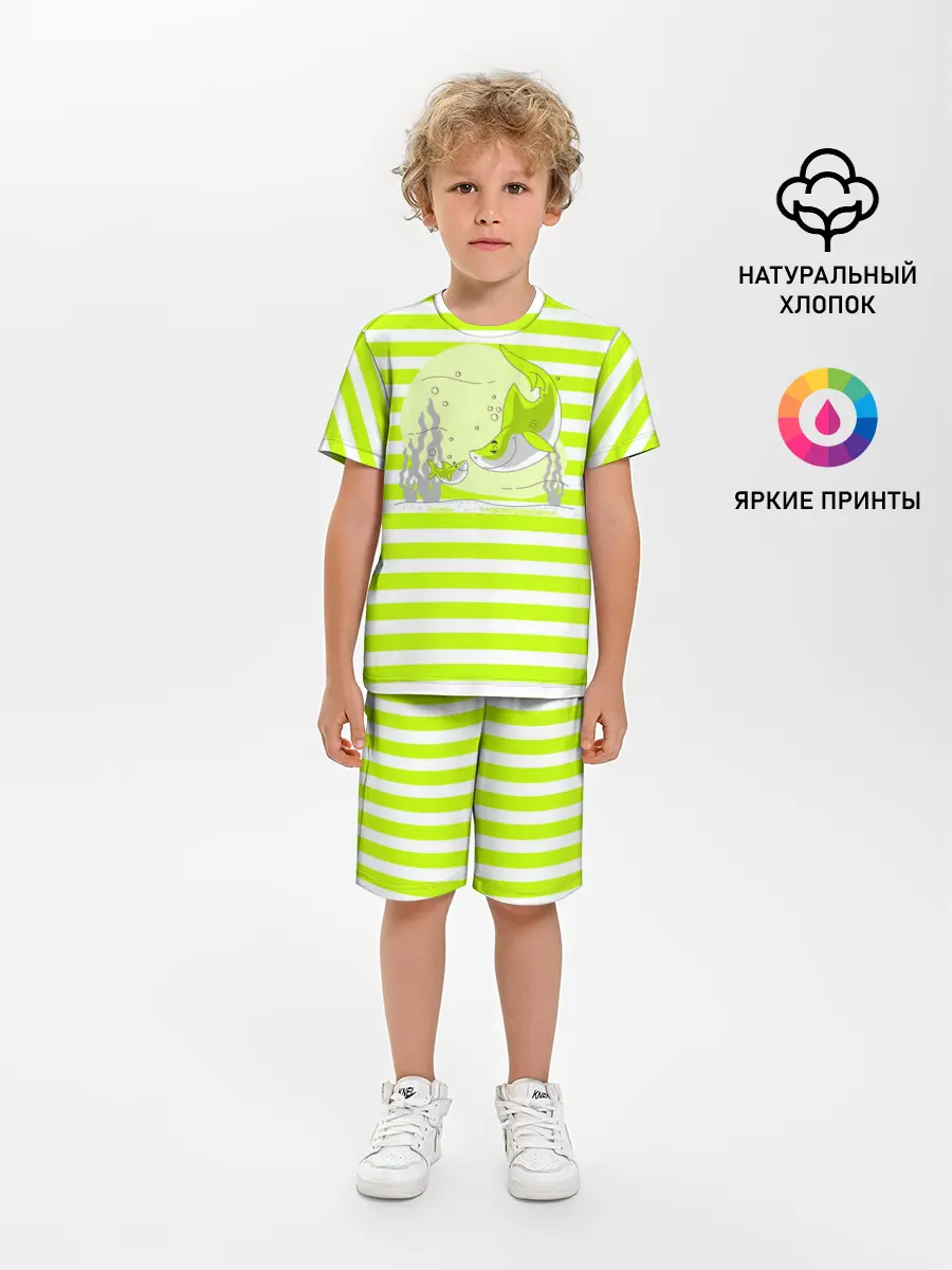 Детская пижама с шортами / Акула