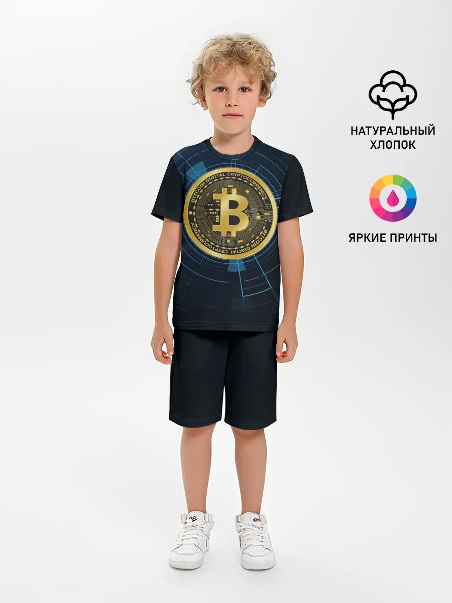 Детская пижама с шортами / BITCOIN ВАЛЮТА