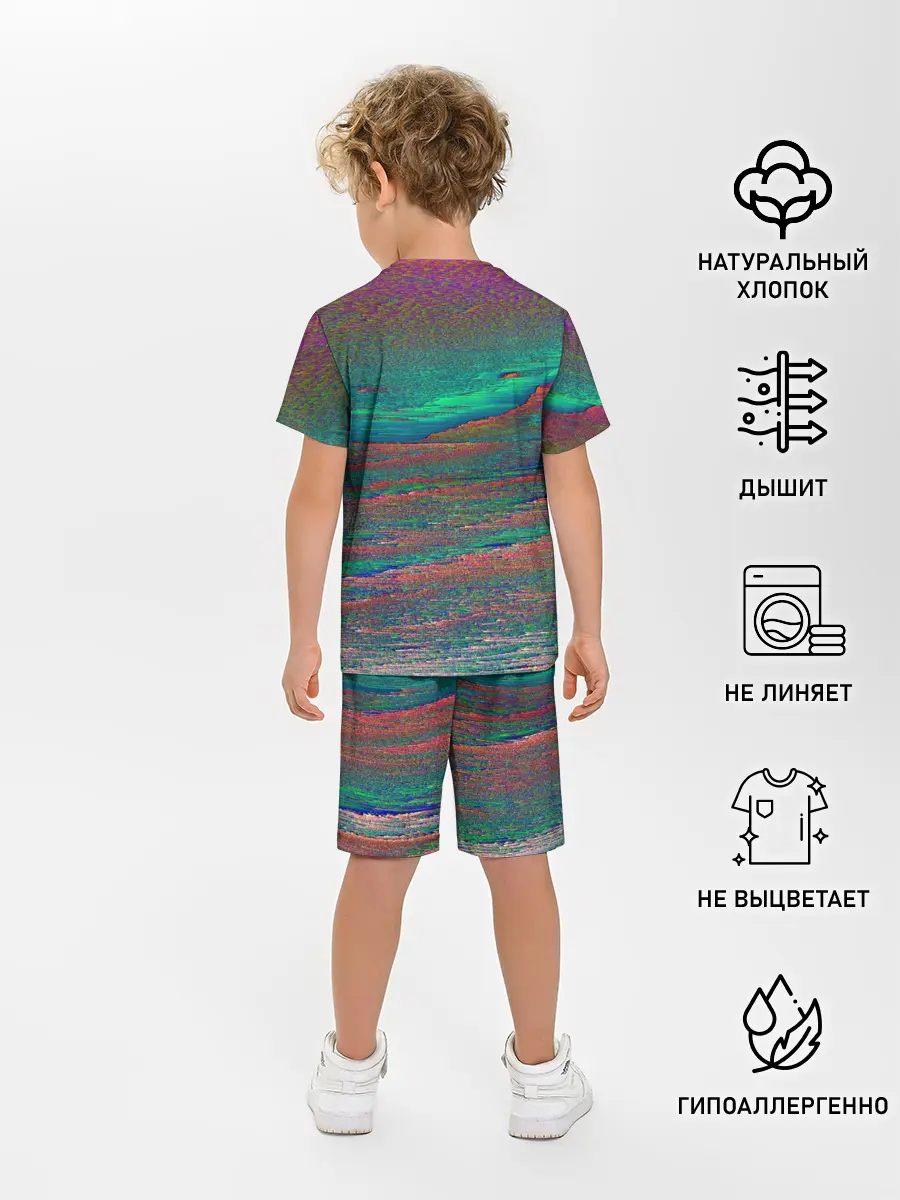 Детская пижама с шортами / ГЛИТЧ | ПОМЕХИ