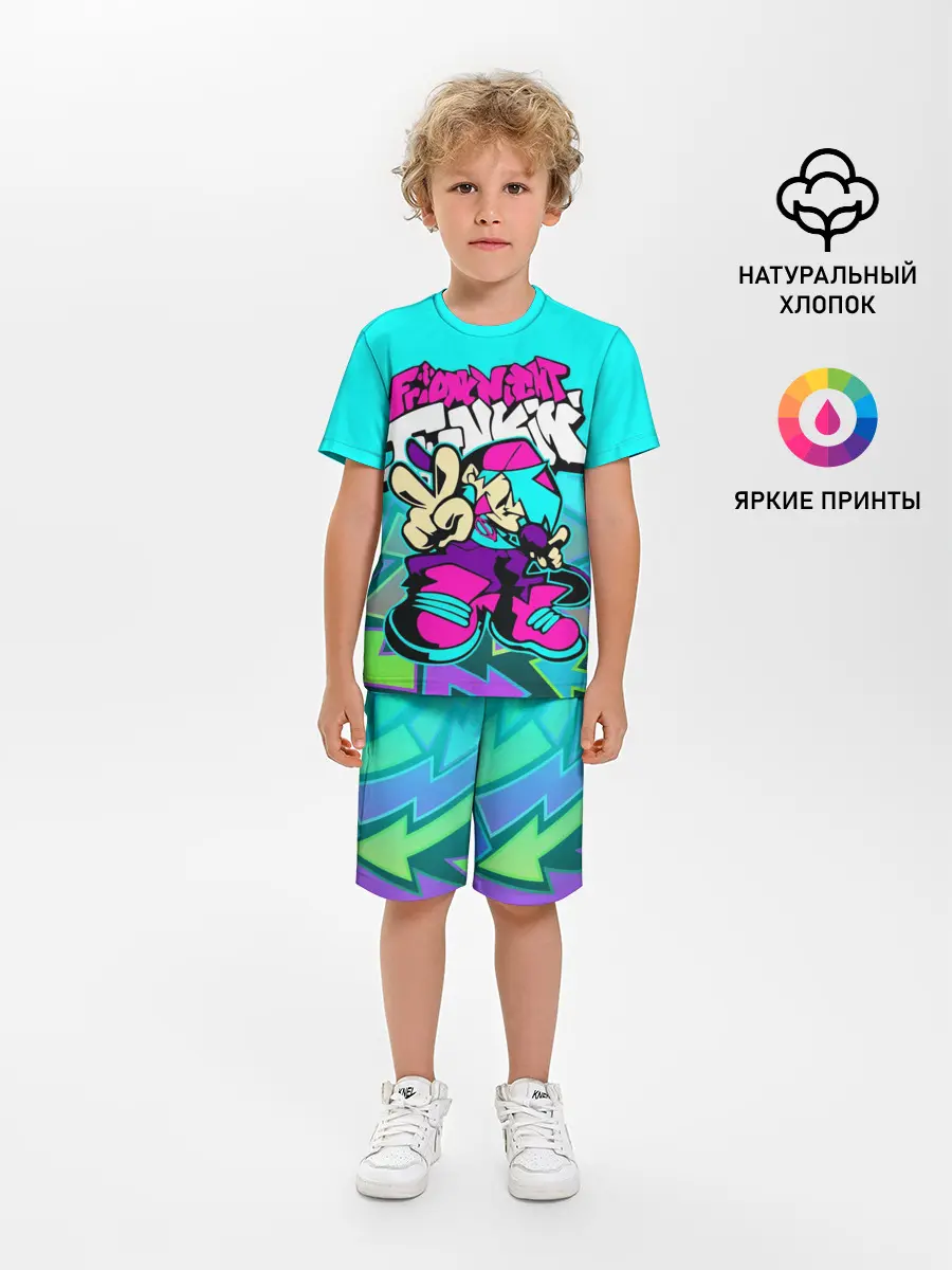 Детская пижама с шортами / FRIDAY NIGHT FUNKIN / АКВАНЕОН