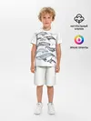 Детская пижама с шортами / киты