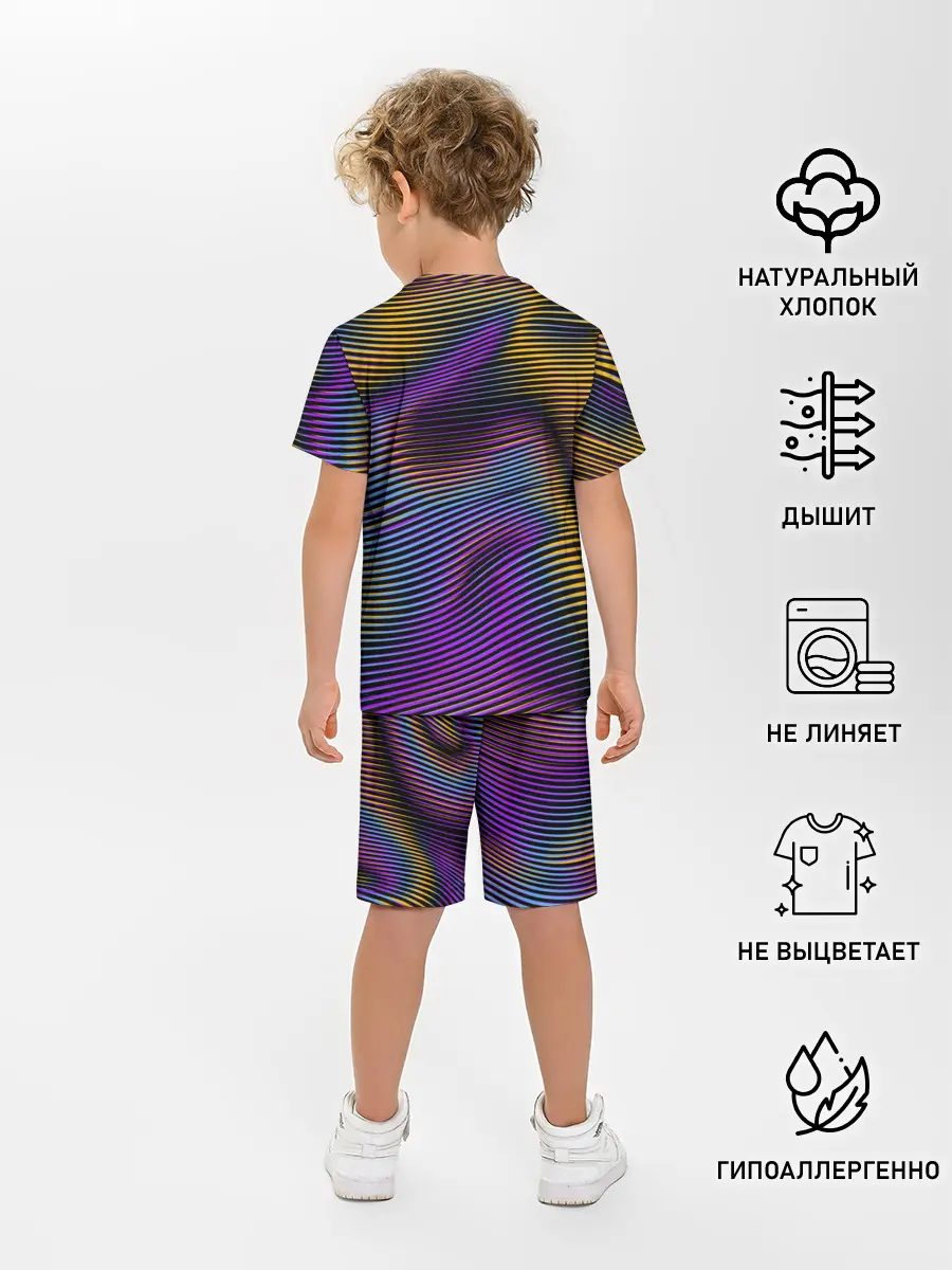 Детская пижама с шортами / Современная абстракция