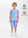 Детская пижама с шортами / Мрамор Tie Dye