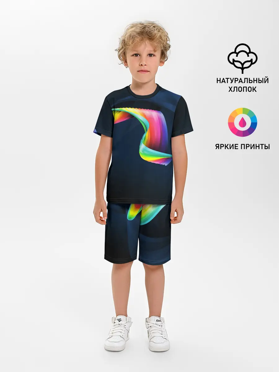 Детская пижама с шортами / OPTICAL ABSTRACT
