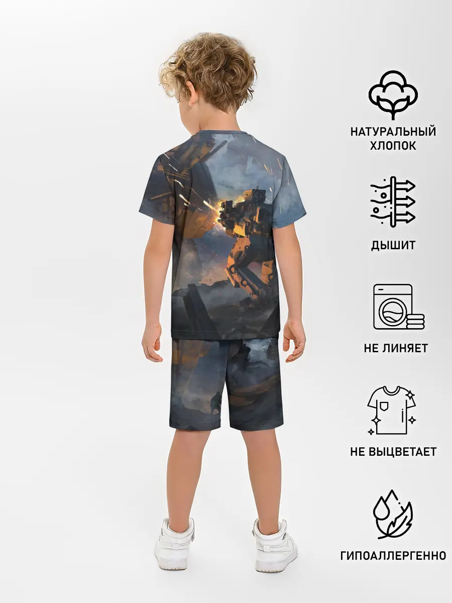 Детская пижама с шортами / Battletech warrior